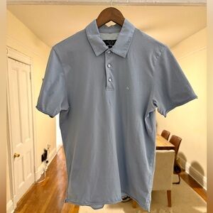 rag & bone men's light blue polo shirt